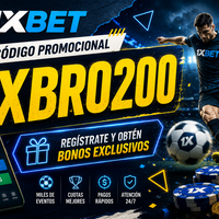 Código Promocional 1xBet Hoy: 1XBRO200 - Oferta 130 € 